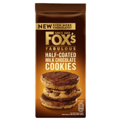 Picture of Foxs Fabulous HalfCoat Milk Choc Cookie 175g x8